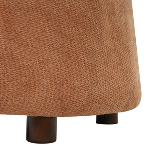 English Elm Orange Pet Friendly Accent Chair with Hidden Nook Convertible Stool Acacia Legs N770P428733O