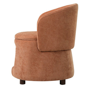 English Elm Orange Pet Friendly Accent Chair with Hidden Nook Convertible Stool Acacia Legs N770P428733O