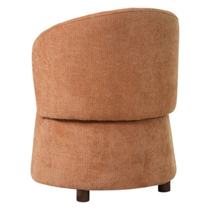 English Elm Orange Pet Friendly Accent Chair with Hidden Nook Convertible Stool Acacia Legs N770P428733O