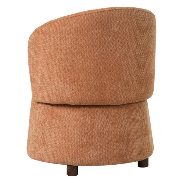 English Elm Orange Pet Friendly Accent Chair with Hidden Nook Convertible Stool Acacia Legs N770P428733O