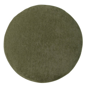English Elm Green Round Pet Nook Ottoman Acacia Wood Legs Upholstered Footrest for Living Room N770P428755G