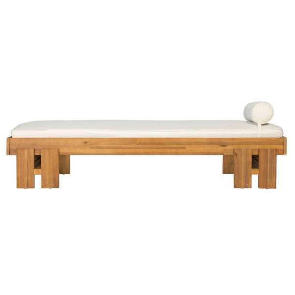 English Elm Teak Finished Solid Acacia Daybed with Washable Cushion for Patio or Living Room N770P444672T
