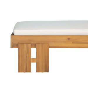 English Elm Teak Finished Solid Acacia Daybed with Washable Cushion for Patio or Living Room N770P444672T