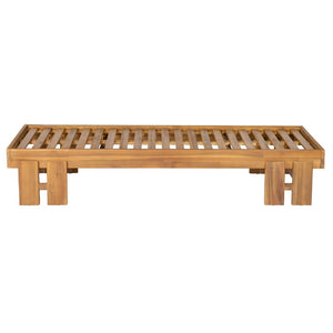 English Elm Teak Finished Solid Acacia Daybed with Washable Cushion for Patio or Living Room N770P444672T