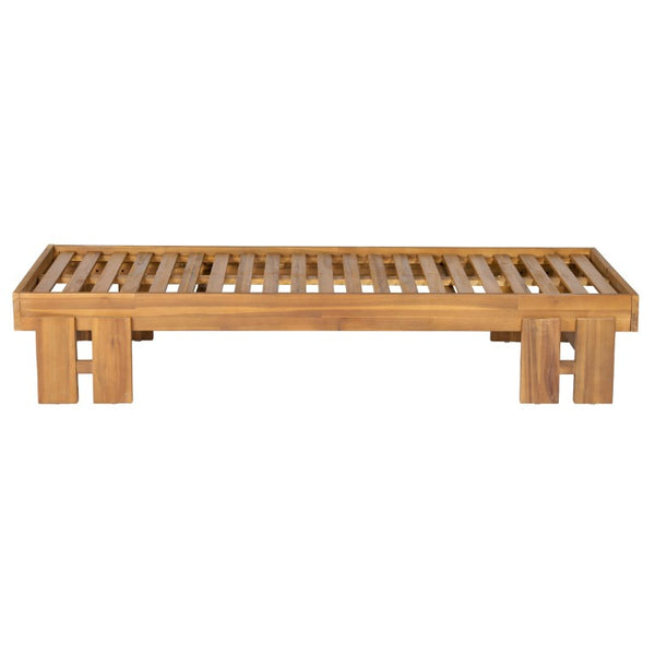 English Elm Teak Finished Solid Acacia Daybed with Washable Cushion for Patio or Living Room N770P444672T