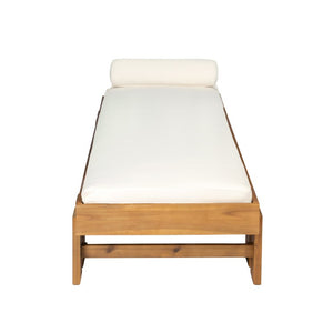 English Elm Teak Finished Solid Acacia Daybed with Washable Cushion for Patio or Living Room N770P444672T