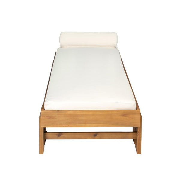 English Elm Teak Finished Solid Acacia Daybed with Washable Cushion for Patio or Living Room N770P444672T