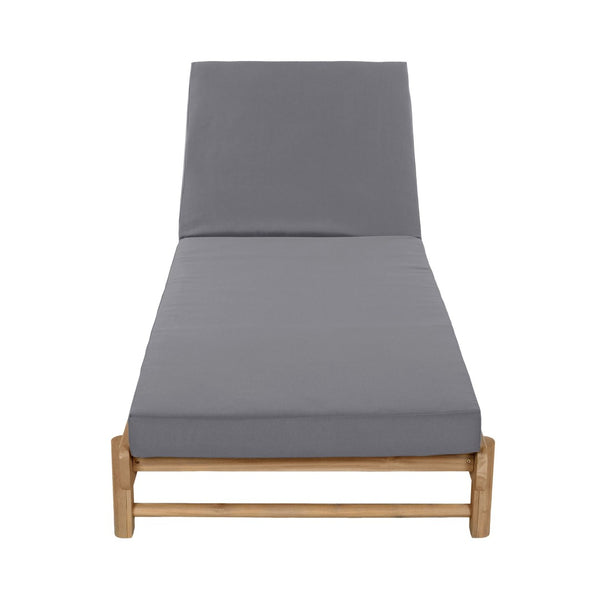 English Elm Light Teak Acacia Wood Outdoor Chaise Lounge with Thick Foam Cushion for Patio N770P455482L_65429.00CUSHDGRY