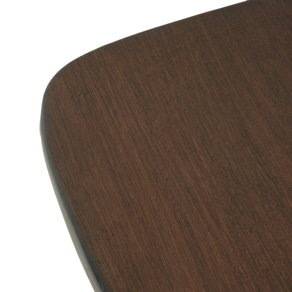 English Elm Black MGO Sculptural Tiered Side Table Organic Curves Indoor Outdoor Accent Piece N770P473002B