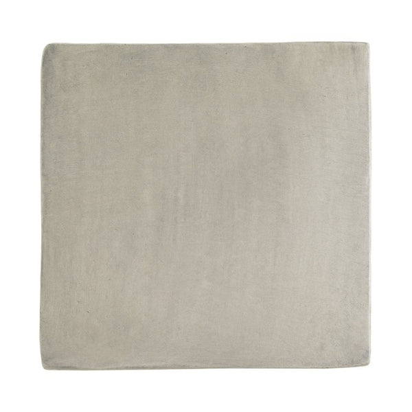 English Elm Grey Faux Stacked Stone MGO Square Accent Table Pre-Assembled Indoor Outdoor Patio Grey N770P473009G