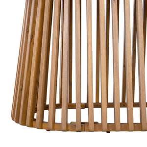English Elm Light Acacia Hardwood Oval Patio Table with Slatted Base for Outdoor Garden Dining Light Teak Dining Table N770P474593L