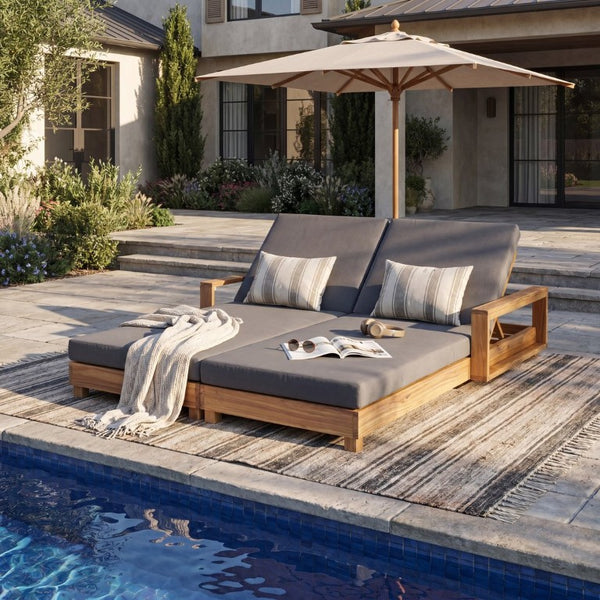 English Elm Light Acacia Hardwood Oval Patio Table with Slatted Base for Outdoor Garden Dining Dark Grey 2-Fold Cushions N770P491322L_65429.00CUSHDGRY
