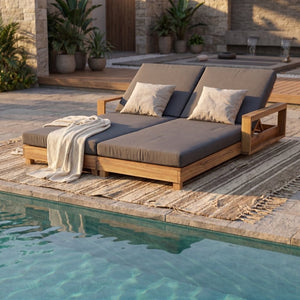 English Elm Light Acacia Hardwood Oval Patio Table with Slatted Base for Outdoor Garden Dining Dark Grey 2-Fold Cushions N770P491322L_65429.00CUSHDGRY