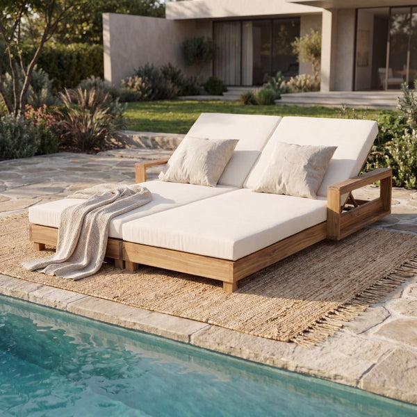 English Elm Light Acacia Hardwood Oval Patio Table with Slatted Base for Outdoor Garden Dining Cream 2-Fold Cushions N770P491322L_65429.00CUSH