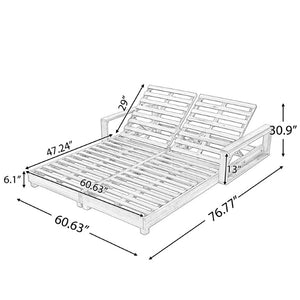 English Elm Light Acacia Hardwood Oval Patio Table with Slatted Base for Outdoor Garden Dining Cream 3-Fold Cushions N770P491322L_N770P208317C