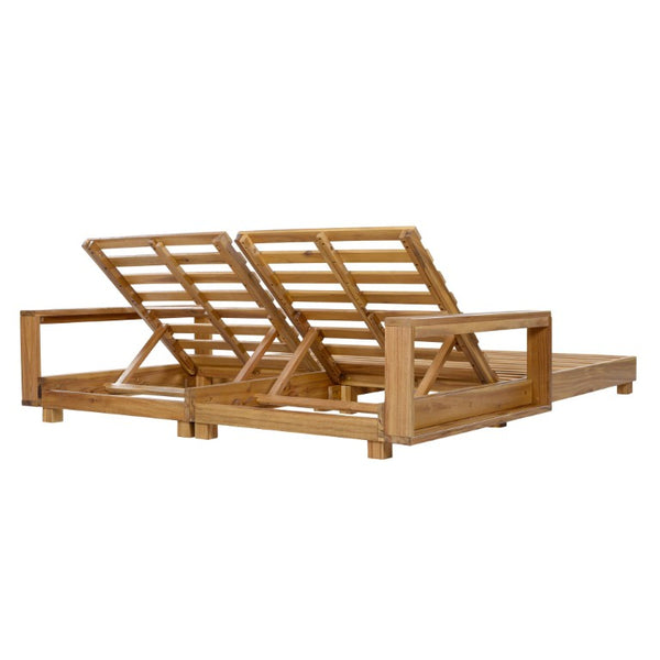 English Elm Light Acacia Hardwood Oval Patio Table with Slatted Base for Outdoor Garden Dining Beige 4-Fold Cushions N770P491322L_N770P285267B