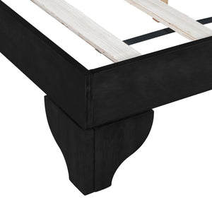 English Elm King Upholstered Platform Bed Solid Pine Two Tone Modern Bedroom Frame 600 Lb N770PK345991B