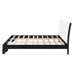English Elm King Upholstered Platform Bed Solid Pine Two Tone Modern Bedroom Frame 600 Lb N770PK345991B