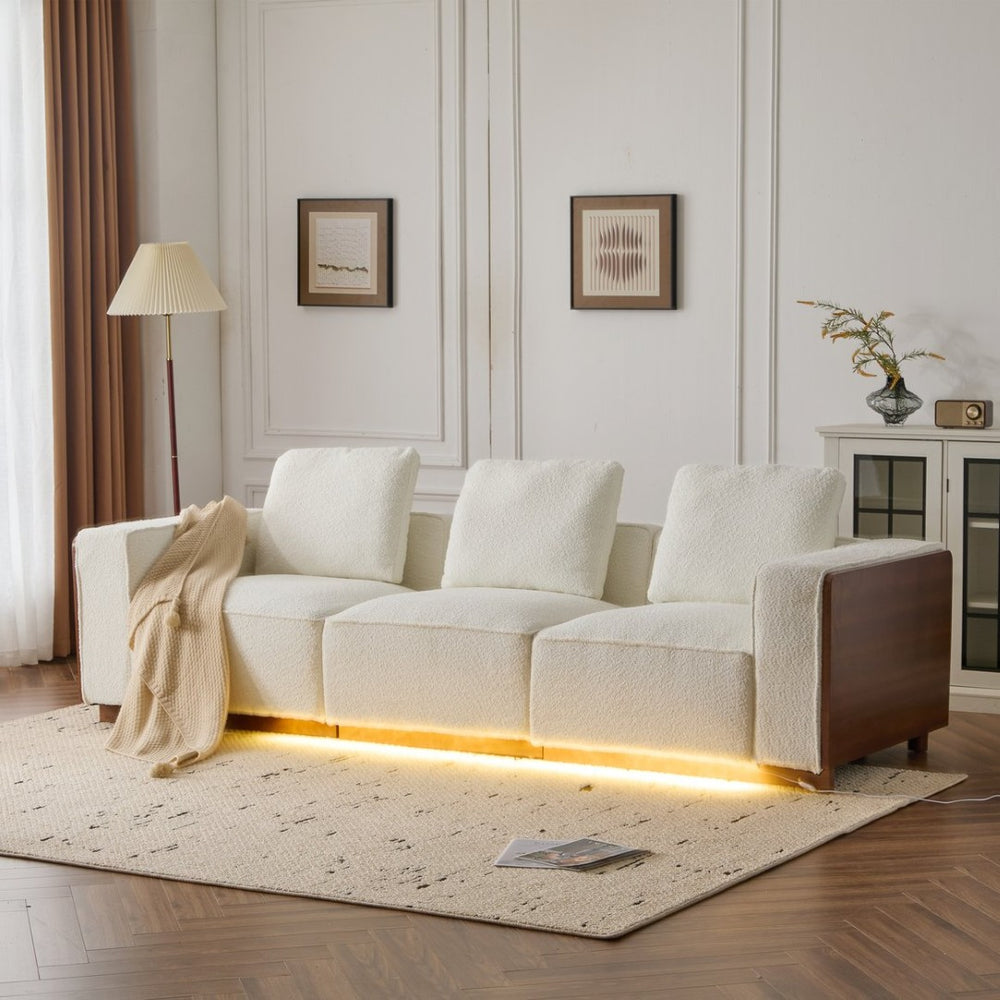 English Elm Sectional Modular Sofa with Led Lighting Wide Seats Kiln Dried Frame Living Room N771P205002M_N771P220377M_N771P205014M_N771P205006