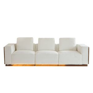 English Elm Sectional Modular Sofa with Led Lighting Wide Seats Kiln Dried Frame Living Room N771P205002M_N771P220377M_N771P205014M_N771P205006