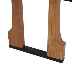 English Elm 63" Rectangular Pedestal Dining Table Farmhouse Mdf Seats Six Scratch Resistant Natural N771P252262K