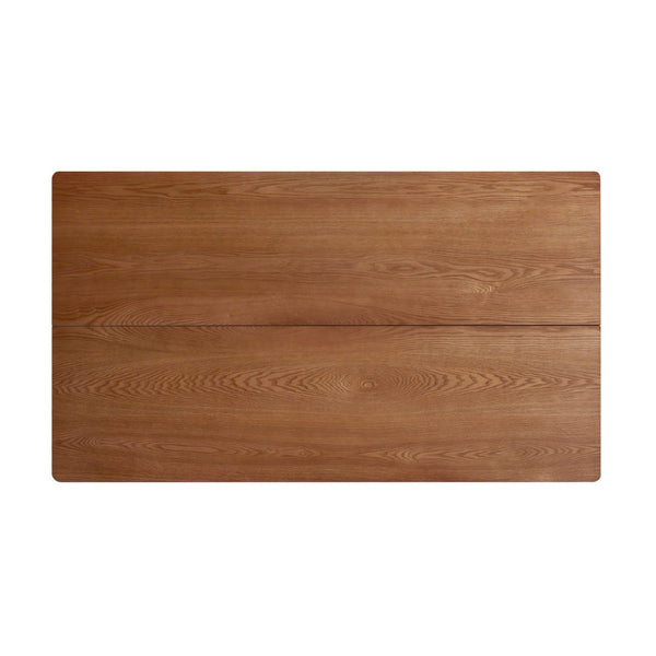 English Elm 63" Rectangular Pedestal Dining Table Farmhouse Mdf Seats Six Scratch Resistant Natural N771P252262K