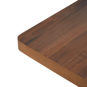 English Elm 63" Rectangular Pedestal Dining Table Farmhouse Mdf Seats Six Scratch Resistant Walnut N771P252262T