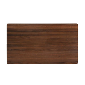 English Elm 63" Rectangular Pedestal Dining Table Farmhouse Mdf Seats Six Scratch Resistant Walnut N771P252262T