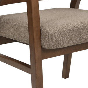 English Elm Wooden Rubberwood Dining Chair Set with Woven Rattan Back and Ergonomic Curved Support N771P256965W