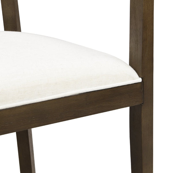 English Elm Dining Arm Chairs Set of Two Rubberwood Tub Back Mid-century Modern Upholstered N771P388967T