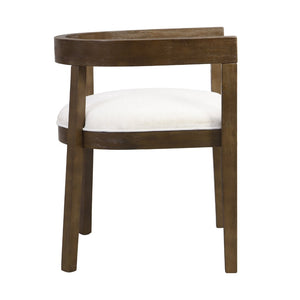 English Elm Dining Arm Chairs Set of Two Rubberwood Tub Back Mid-century Modern Upholstered N771P388967T