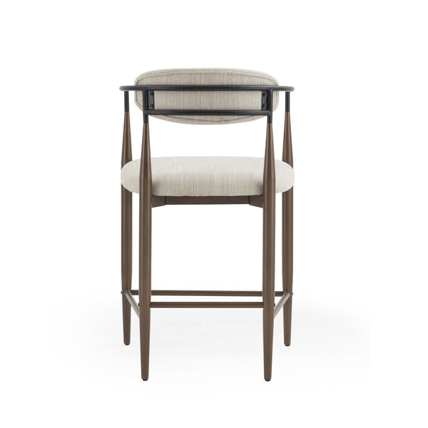 English Elm Counter Stools Set of 2 Upholstered Iron Frame Coffee Gold Modern Kitchen Bar N771P392273H