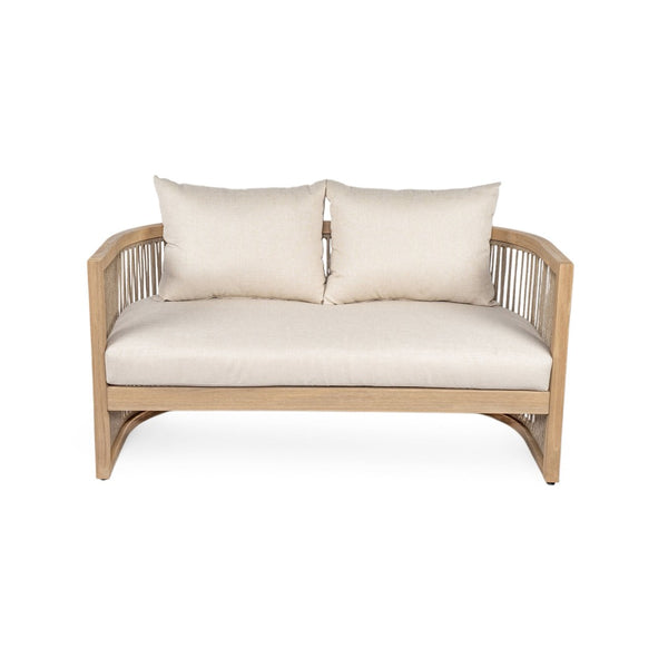 English Elm Niss Outdoor Solid Acacia Wood 3 Piece Chat Set with Beige Cushions Patio N772P246423L-2_N772P246424L_N772P246425L