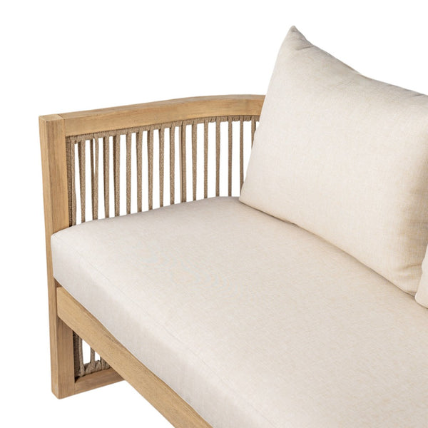 English Elm Niss Outdoor Solid Acacia Wood 3 Piece Chat Set with Beige Cushions Patio N772P246423L-2_N772P246424L_N772P246425L