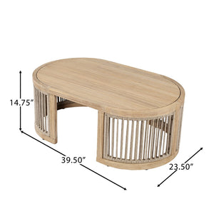 English Elm Niss Outdoor Solid Acacia Wood 3 Piece Chat Set with Beige Cushions Patio N772P246423L-2_N772P246424L_N772P246425L