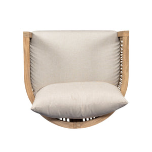 English Elm Niss Outdoor Solid Acacia Wood 3 Piece Chat Set with Beige Cushions Patio N772P246423L-2_N772P246424L_N772P246425L