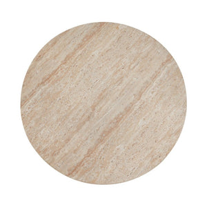 English Elm 27.5 Inch Round MGO Coffee Table Weather Resistant Low Profile Indoor Outdoor Use N772P262020N