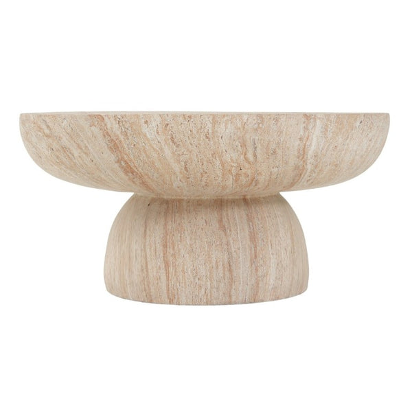English Elm 27.5 Inch Round MGO Coffee Table Weather Resistant Low Profile Indoor Outdoor Use N772P262020N