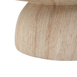 English Elm 27.5 Inch Round MGO Coffee Table Weather Resistant Low Profile Indoor Outdoor Use N772P262020N