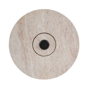English Elm Mgo Travertine Finish Patio Umbrella Side Table Outdoor Weather Resistant Base N772P358135N