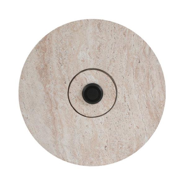 English Elm Mgo Travertine Finish Patio Umbrella Side Table Outdoor Weather Resistant Base N772P358135N