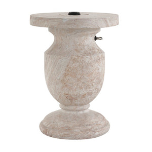 English Elm Mgo Travertine Finish Patio Umbrella Side Table Outdoor Weather Resistant Base N772P358135N