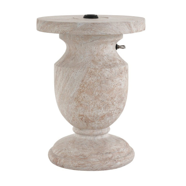 English Elm Mgo Travertine Finish Patio Umbrella Side Table Outdoor Weather Resistant Base N772P358135N