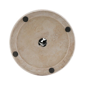 English Elm Mgo Travertine Finish Patio Umbrella Side Table Outdoor Weather Resistant Base N772P358135N
