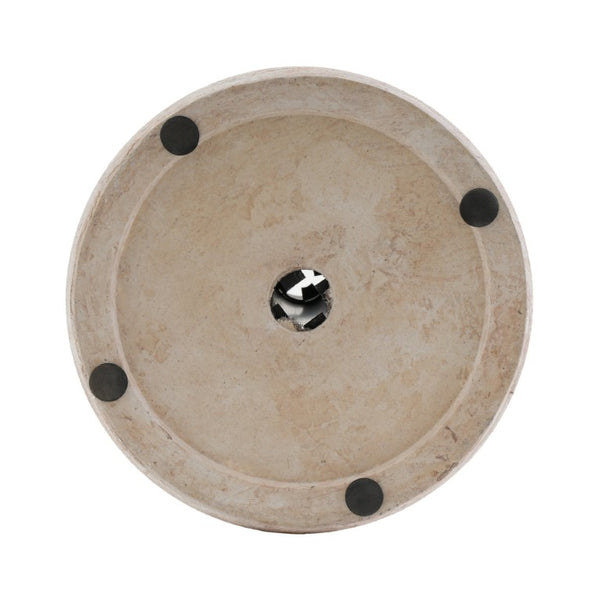 English Elm Mgo Travertine Finish Patio Umbrella Side Table Outdoor Weather Resistant Base N772P358135N