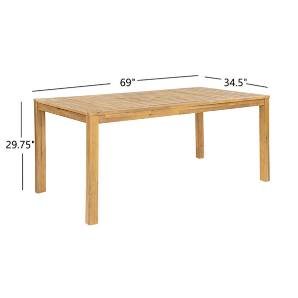 English Elm French Bistro Outdoor Dining Set Acacia Table Rattan Chairs Seats Six Patio N772P378178T_69959.00BLK-3
