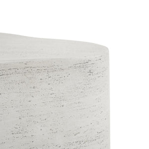 English Elm Cloud-Shaped MGO Coffee Table Travertine Finish Sculptural Indoor Outdoor Modern N772P379524W