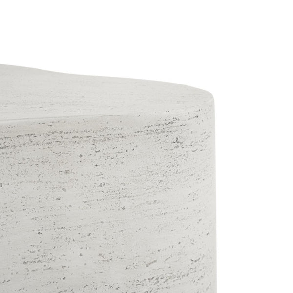 English Elm Cloud-Shaped MGO Coffee Table Travertine Finish Sculptural Indoor Outdoor Modern N772P379524W