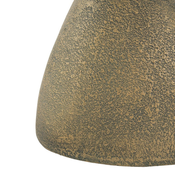 English Elm Outdoor MGO Oval Side Table Hand Painted Bronze Finish Sculptural Patio Accent N772P379525G