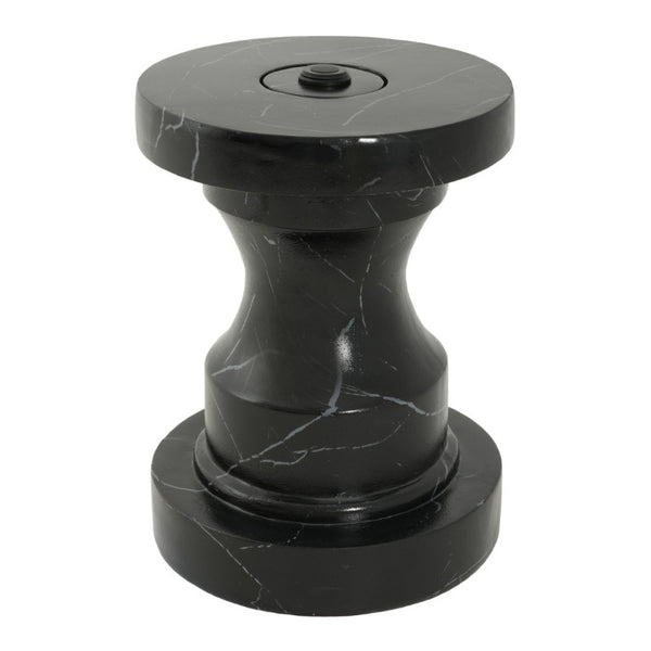 English Elm Mgo Outdoor Umbrella Side Table with Stone Inspired Finish and Weather Resistant MGO Build N772P386626B